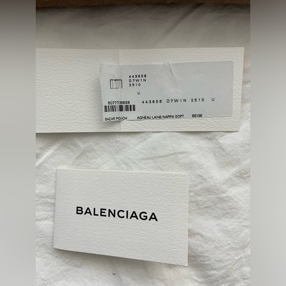 Balenciaga Shearling Bazar Pouch - Picture 9 of 11
